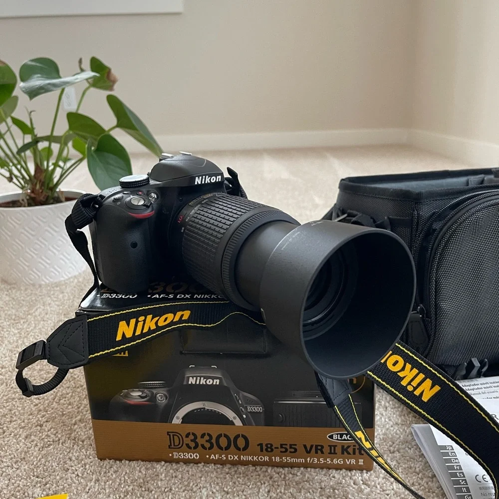 Nikon D3300 Black DSLR Camera with 18-55mm Lens